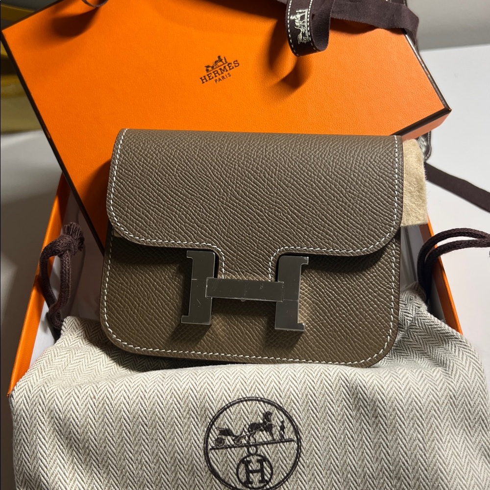 Hermès Constance Slim wallet Etoupe SHW